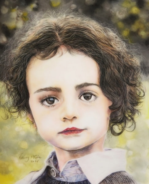 A Portrait With A Dappled Background
