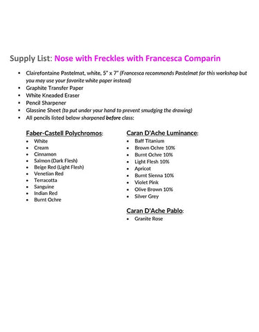 Fabulous Freckles! - Pajama Class with Francesca Comparin