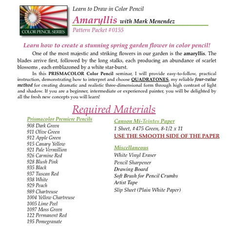 Mark Menendez: Amaryllis Colored Pencil Tutorial