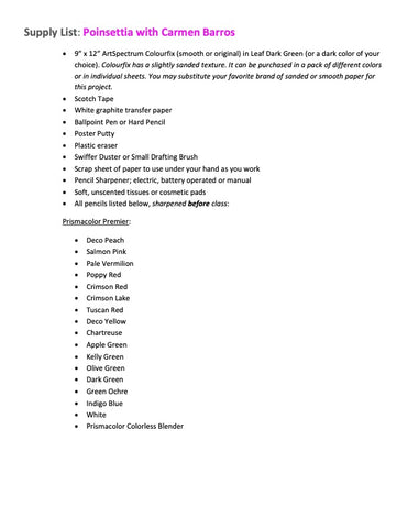 Poinsettia & Ribbons - Pajama Class with Carmen Barros