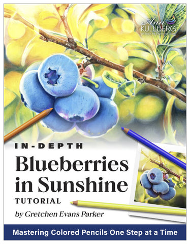 Blueberries in Sunshine: In-Depth Colored Pencil Tutorial