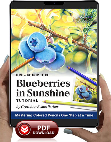 Blueberries in Sunshine: In-Depth Colored Pencil Tutorial