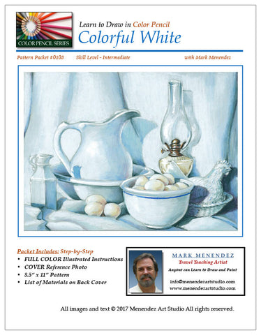 Mark Menendez: Colorful White Colored Pencil Tutorial