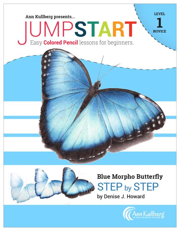 Jumpstart Level 1: Blue Butterfly in Colored Pencil