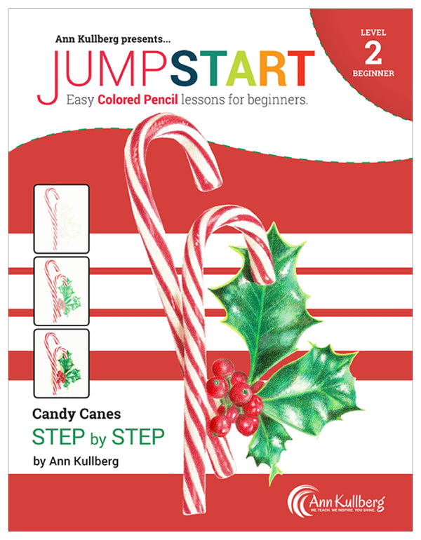 Jumpstart Level 2: Candy Canes in Colored Pencil