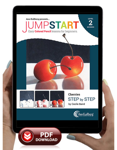 Jumpstart Level 2: Cherries in Colored Pencil