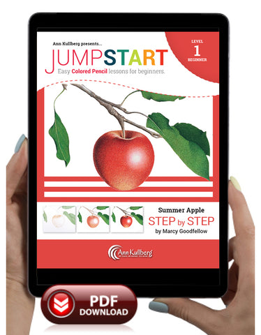 Jumpstart Level 1: Summer Apple in Colored Pencil