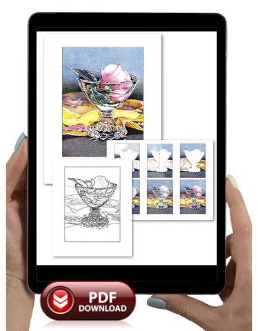 Glass & Flower Colored Pencil Project Kit