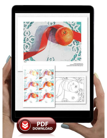 Orange and Lace Colored Pencil Project Kit