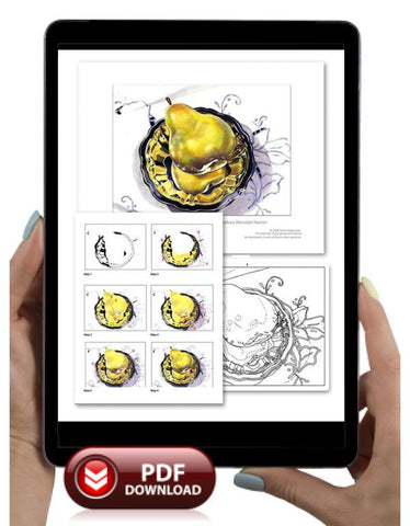 Pear & Lace Colored Pencil Project Kit