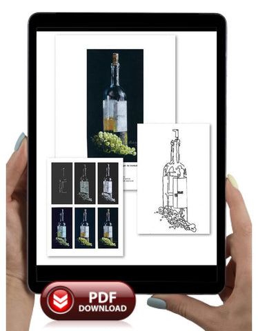 Wine & Grapes Colored Pencil Project Kit