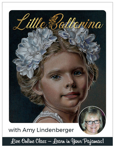 Little Ballerina on Colored Paper - Pajama Class with Amy Lindenberger