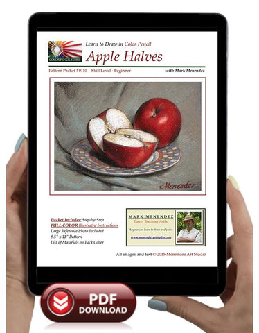 Mark Menendez: Apple Halves Colored Pencil Tutorial