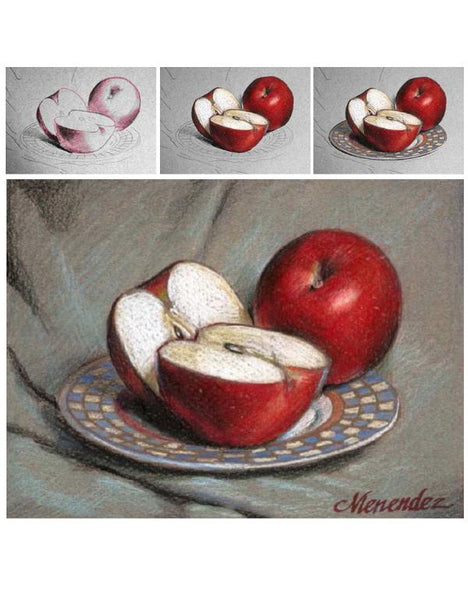 Mark Menendez: Apple Halves Colored Pencil Tutorial