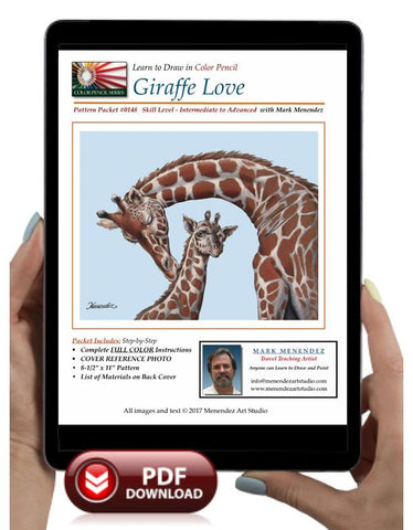 Mark Menendez: Giraffe Love Colored Pencil Tutorial