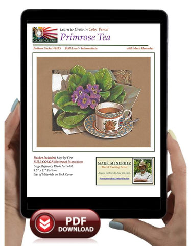 Mark Menendez: Primrose Tea Colored Pencil Tutorial