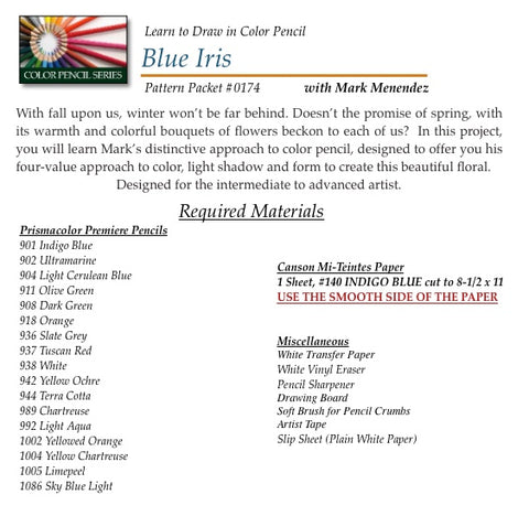 Mark Menendez: Blue Iris Colored Pencil Tutorial