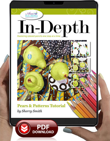 Pears & Patterns: In-Depth Colored Pencil Tutorial