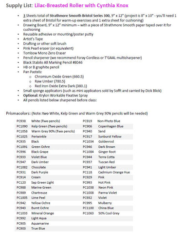 Lilac Breasted Roller - Pajama Class with Cynthia Knox