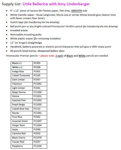 Little Ballerina on Colored Paper - Pajama Class with Amy Lindenberger