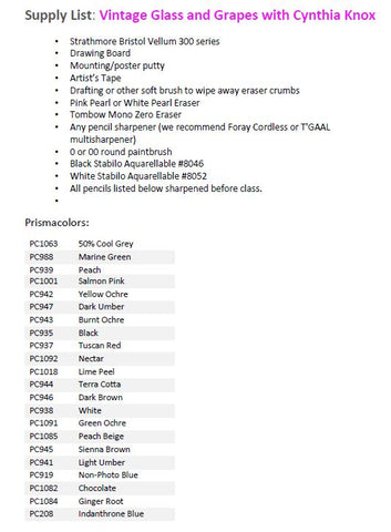 Video Workshop: Vintage Glass and Grapes with Cynthia Knox