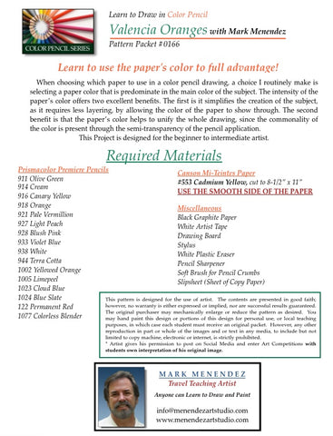 Mark Menendez: Valencia Oranges Colored Pencil Tutorial
