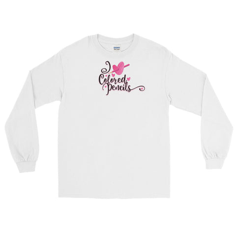 I Heart Colored Pencil Long Sleeve T-Shirt