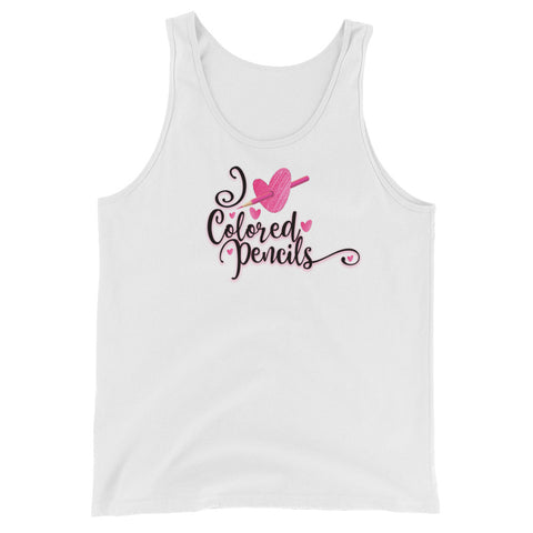 I Heart Colored Pencils Unisex Tank Top
