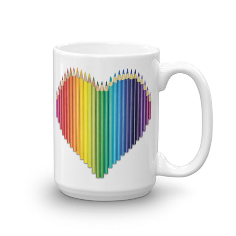 Colored Pencil Heart Mug
