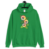 Colored Pencil Flowers Hooded Sweatshirt