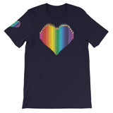 Rainbow Colored Pencil Heart Short-Sleeve Unisex T-Shirt