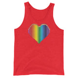 Rainbow Heart Unisex  Tank Top