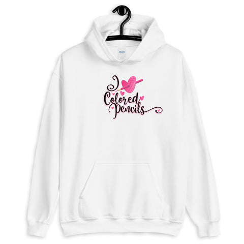 I Heart Colored Pencils Hooded Sweatshirt