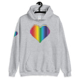 Colored Pencil Heart Hooded Sweatshirt