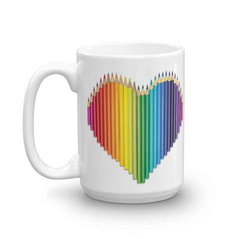 Colored Pencil Heart Mug