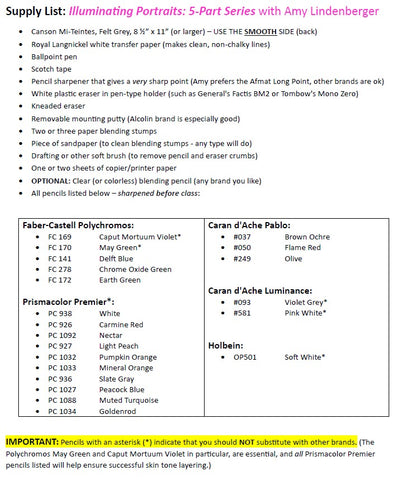 Illuminating Portraits: 5-Part Series Pajama Class with Amy Lindenberger