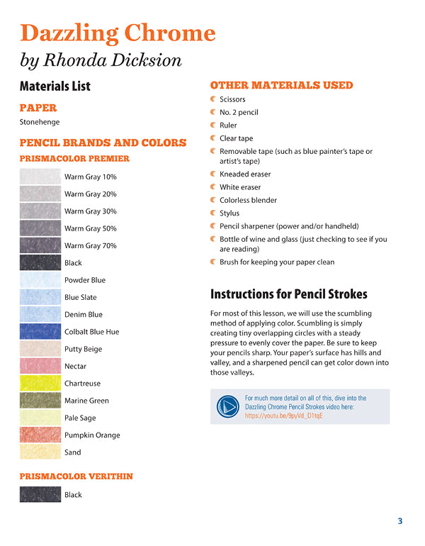 Dazzling Chrome in Colored Pencil - In-Depth Project Kit | annkullberg.com