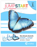 Jumpstart Level 1: Blue Butterfly in Colored Pencil