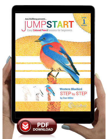 Jumpstart Level 1: Bluebird in Colored Pencil