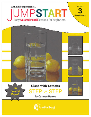 Jumpstart Level 3: Glass With Lemons on Colored Paper