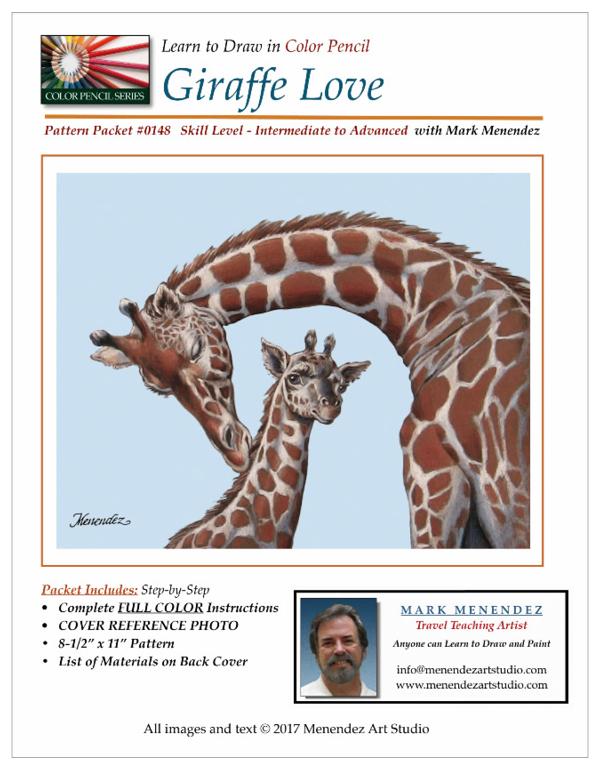 Mark Menendez: Giraffe Love Colored Pencil Tutorial