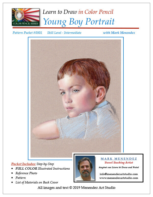 Mark Menendez: Young Boy Colored Pencil Tutorial