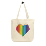 Colored Pencil Heart Tote Bag