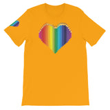 Rainbow Colored Pencil Heart Short-Sleeve Unisex T-Shirt