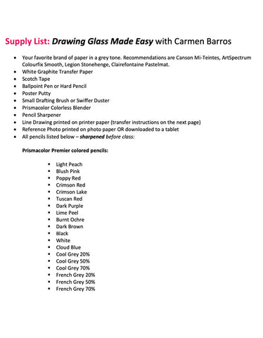 Drawing Glass Made Easy  - Jelly Bean Class with Carmen Barros
